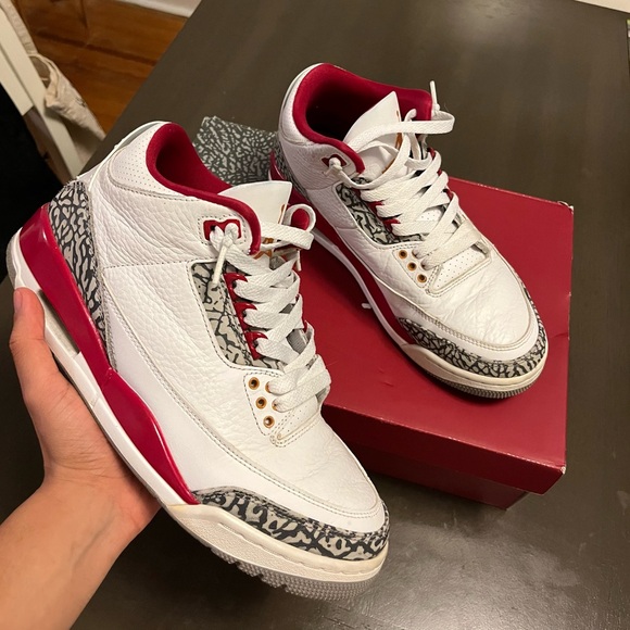 Men’s Jordan 3 cardinal red - Picture 1 of 5